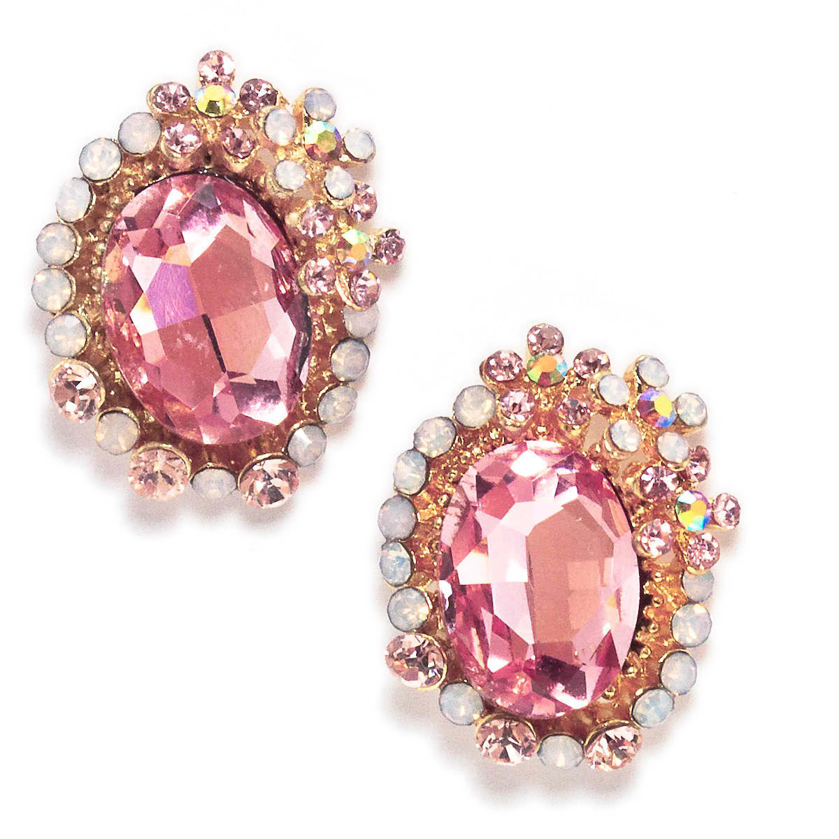 Elena Rose and Opal Swarovski Crystal Flower Earring