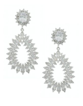 Carlotta Crystal Hoop Statement Earrings | Anna Bellagio