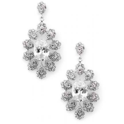 Catya Crystal and Rhinestone Earrings | Anna Bellagio