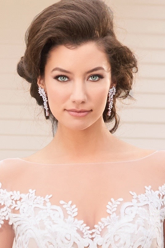 Daniela Floral Statement Earring on Model