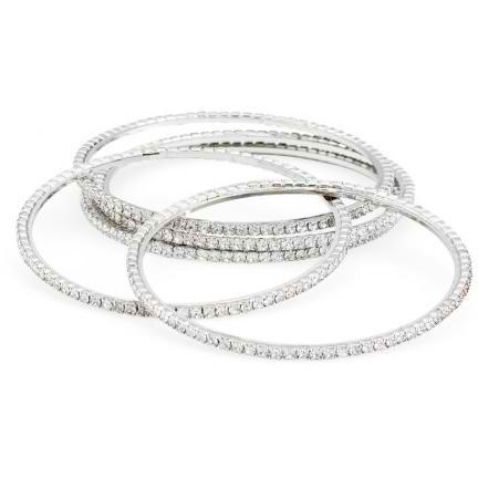 Jessica Rhinestone Bangle Bracelets