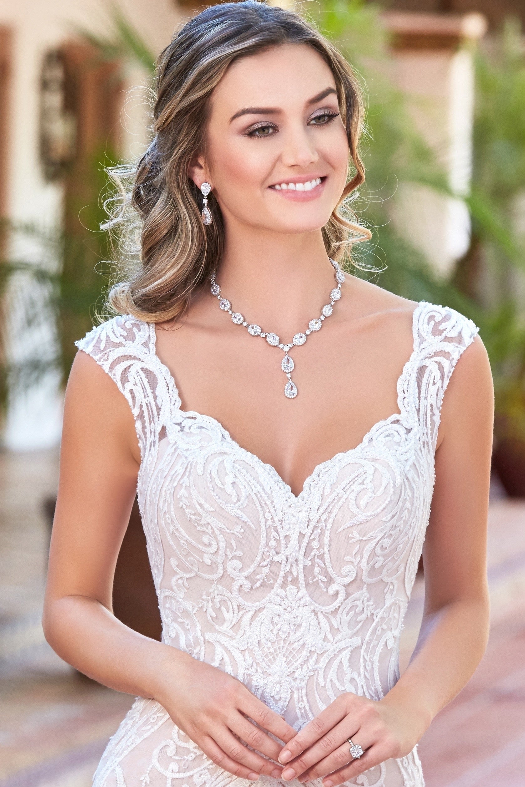 Keirsten Necklace and Earring Set on Model