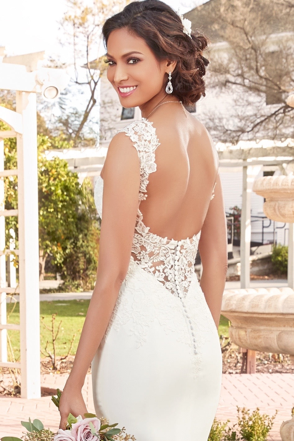 Lydia Swarovski Earrings on Model