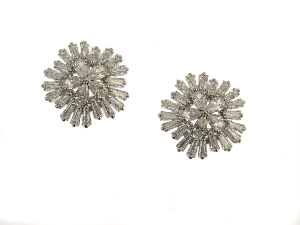 Matisse Floral Sunburst Crystal Stud Earrings