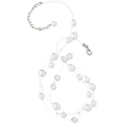 Stephania Colored Pearl and Crystal Necklace