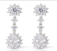 Alyssa Floral Cubic Zirconia Earrings