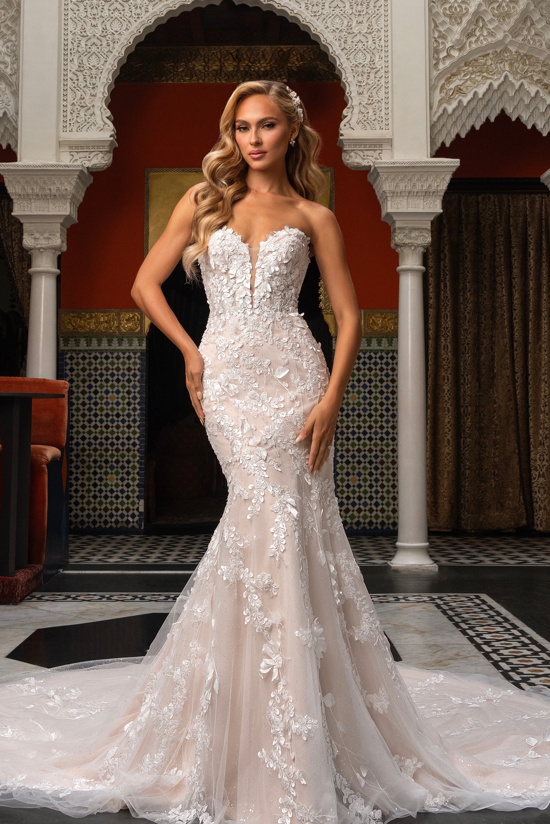 Kitty Chen Couture Bridal Gown worn by a Model Bride