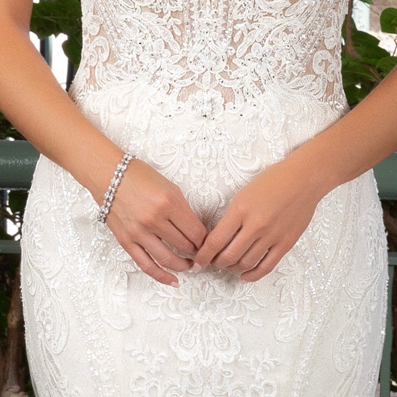 Mischa Dainty Two Row Bridal Bracelet