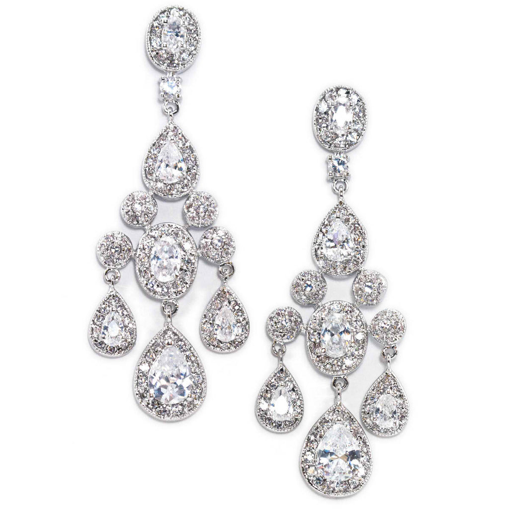 Loops Austrian Rhinestone Crystal CZ Chandelier Dangle
