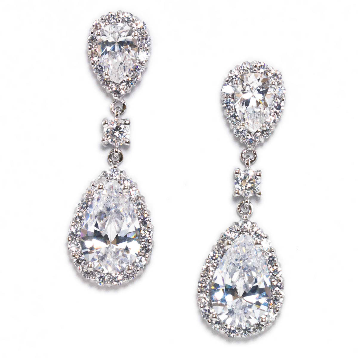 Cubic zirconia shop statement earrings