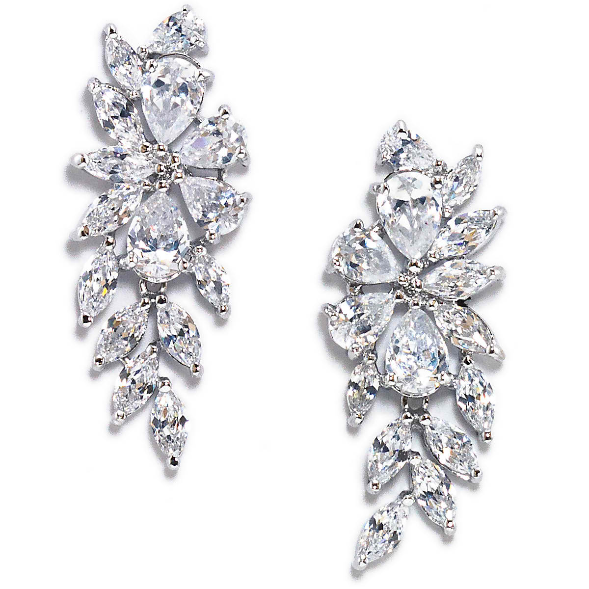 Delicate Antique gold Austrian crystal drop Bridal earrings - SYLVIA–  Treasures by Agnes