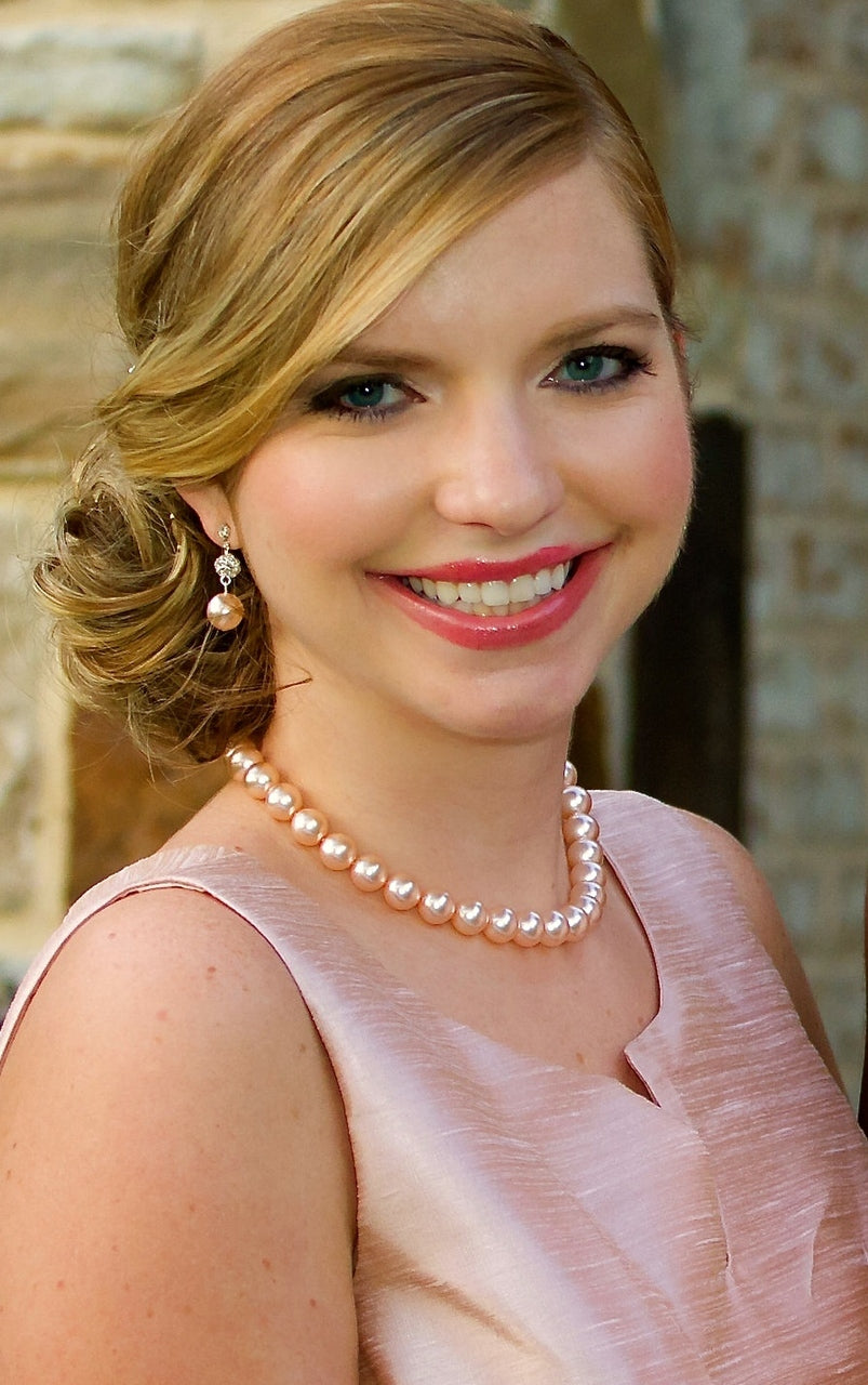 Colored sale pearl earrings