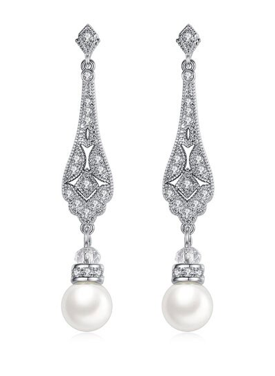 Geneva Vintage Inspired Pearl Earrings | Anna Bellagio 