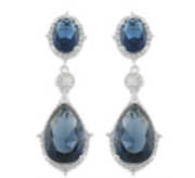 Isla Sapphire Crystal Dangle Earrings