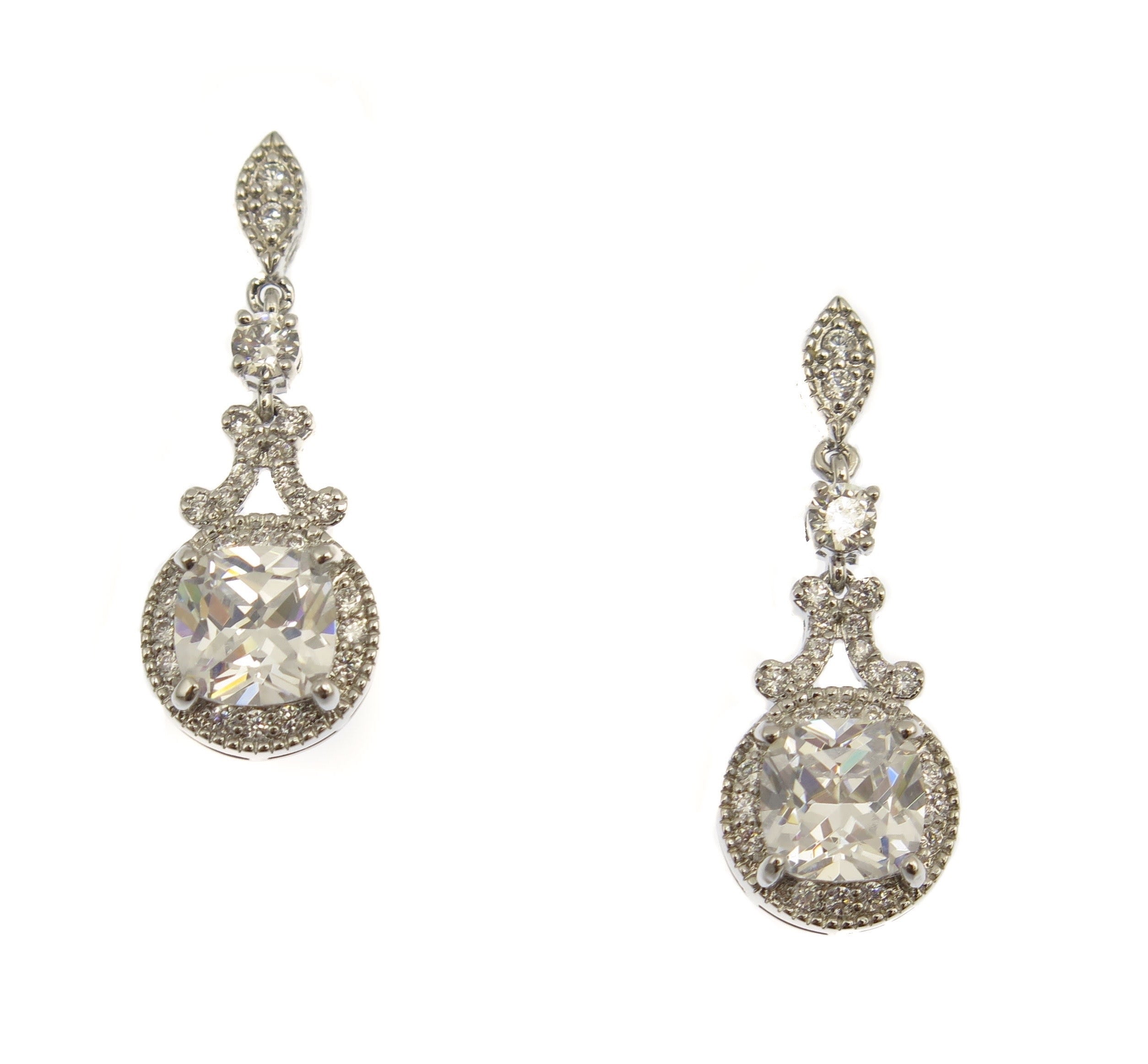 Vintage drop earrings bridal top