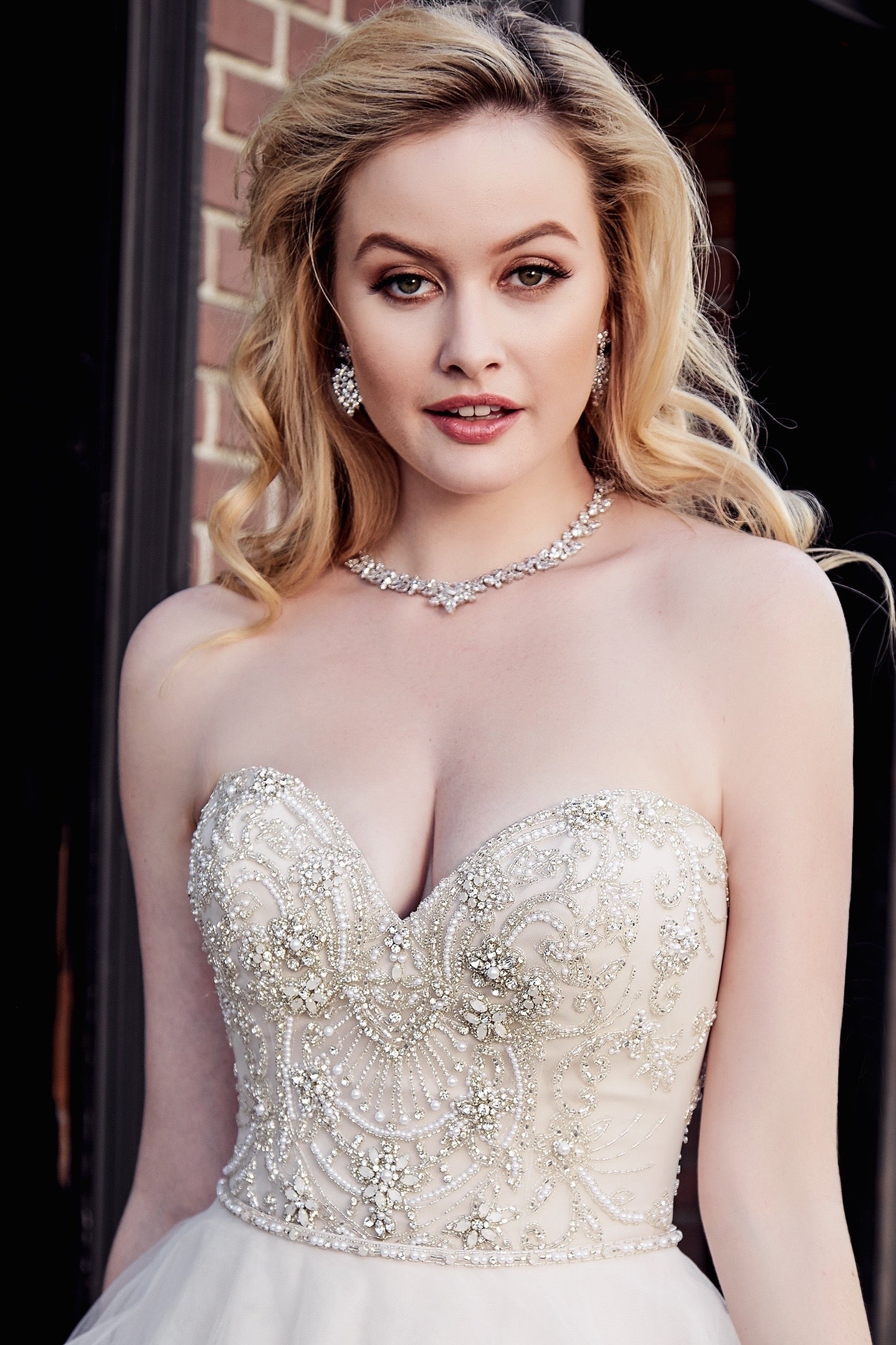 Bluma Floral Statement Earring | Anna Bellagio  Model Image