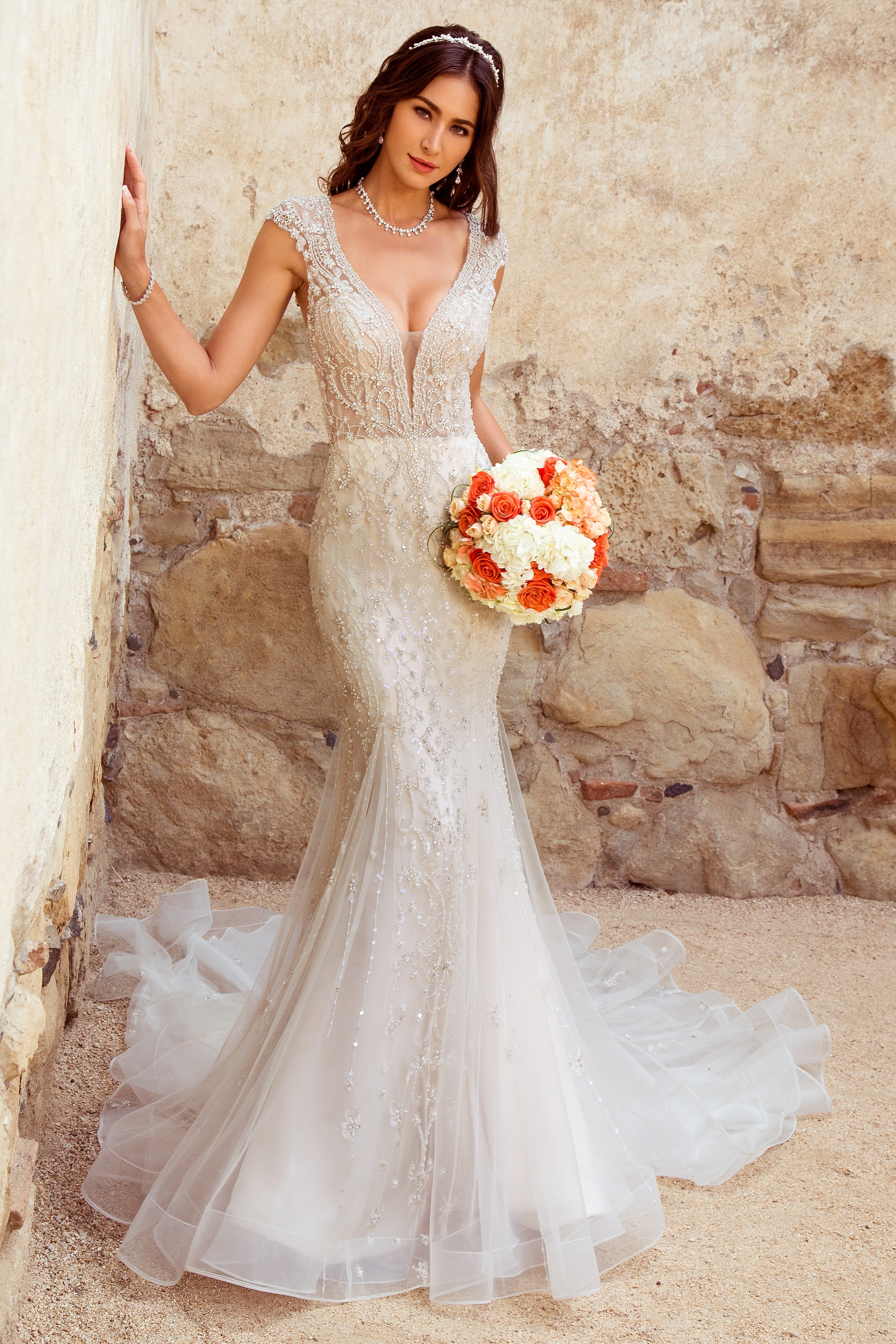 Diana Necklace on Model Close up