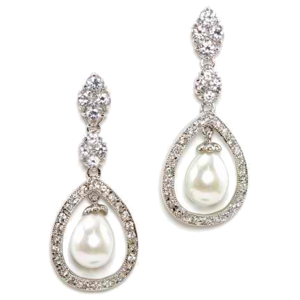 Donatella Freshwater Pearl and Crystal Earrings from Anna Bellagio 