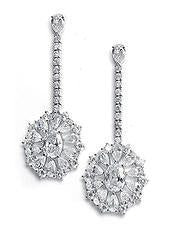 Edith Vintage Glam Bridal Dangle Earrings from Anna Bellagio.