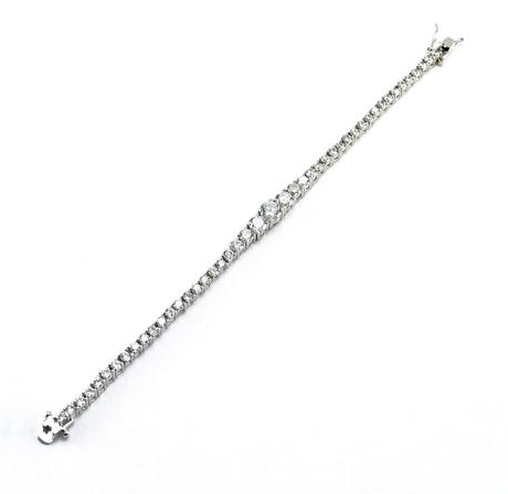 Elektra Classic Graduated Cubic Zirconia Bracelet