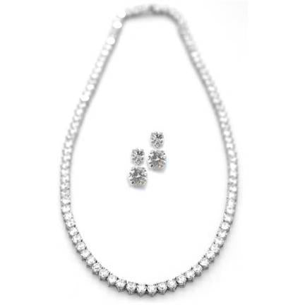 Elektra Cubic Zirconia Necklace and Earring Set from Anna Bellagio.
