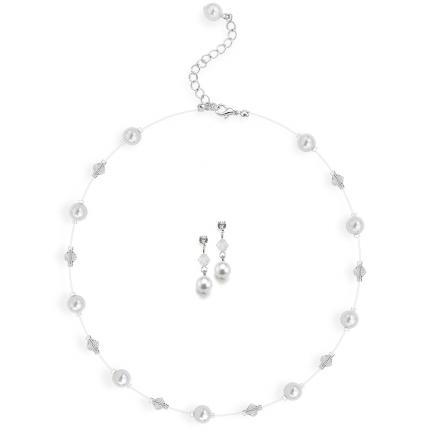 Izzy Colored Pearl and Crystal Jewelry Set