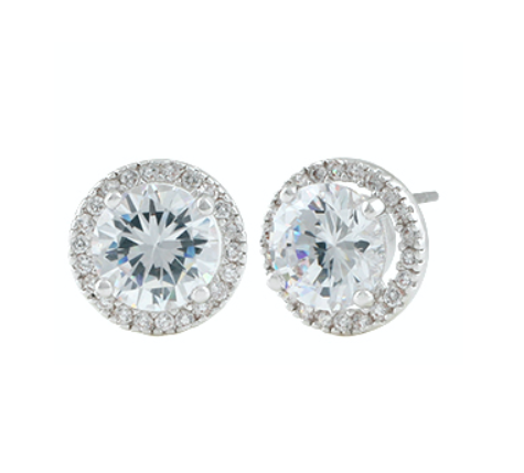Jules Two Tone CZ Earrings Jules Two Tone CZ Earrings
