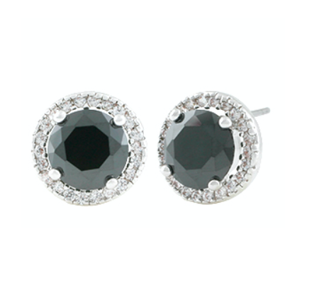 Jet Black & Crystal Stud Earrings Jet Black & Crystal Stud Earrings
