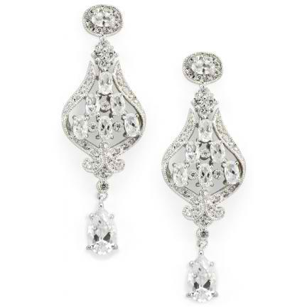 Kyra Cubic Zirconia and Crystal Earrings 