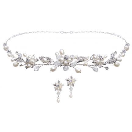 Lucinda Freshwater Pearl Necklace and Earring Set 