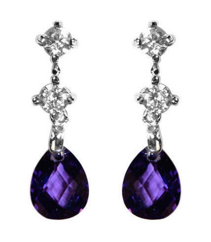 Malia Amethyst Crystal Drop Earring