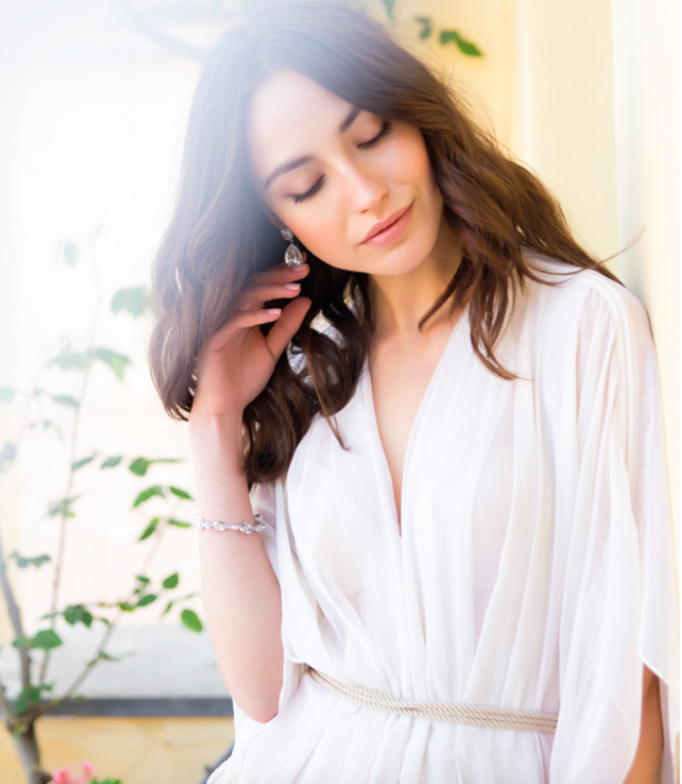 Nadia Earrings featured on Wedding Sparrows 