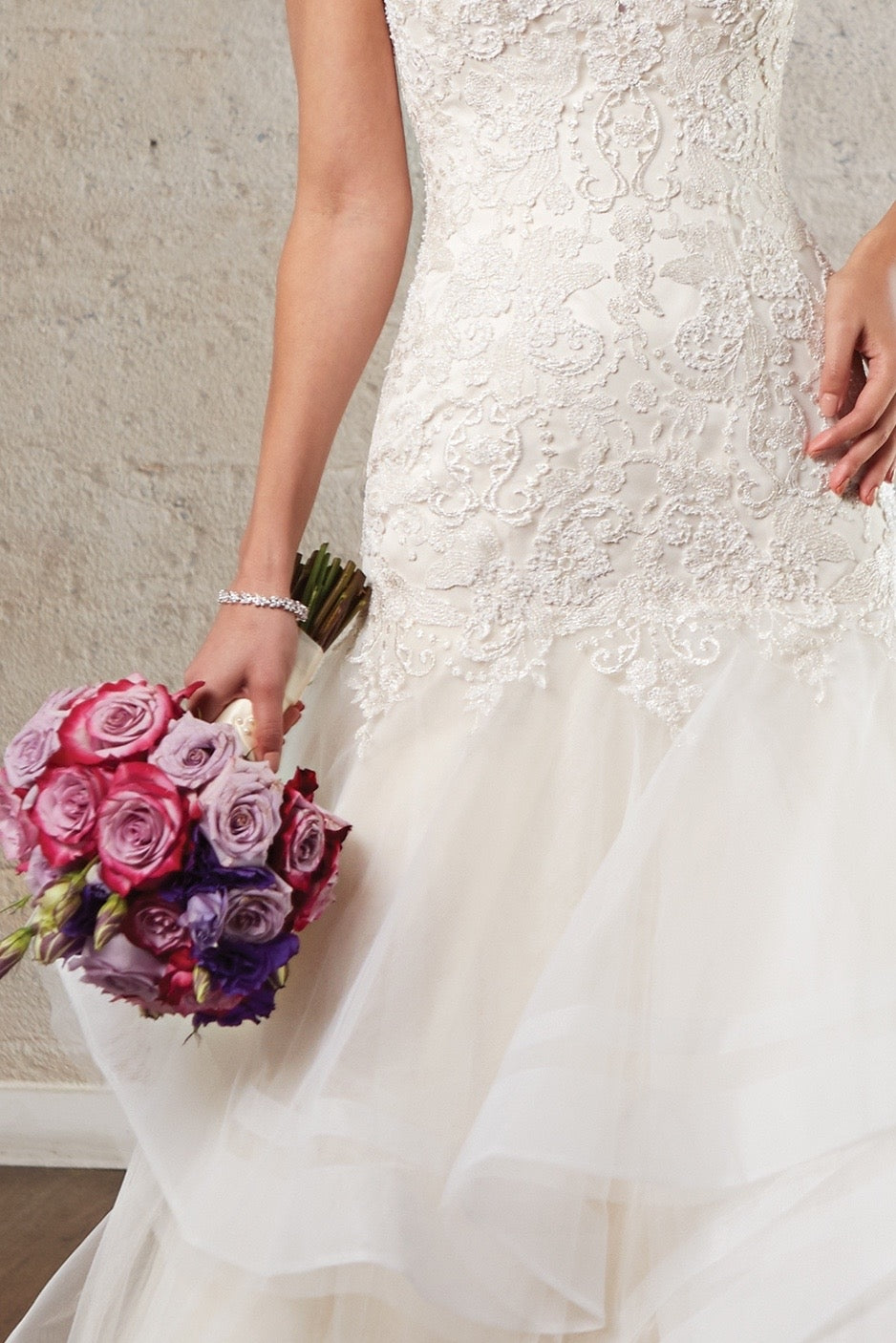 Nina Bracelet on Model Desire Kitty Chen Gown