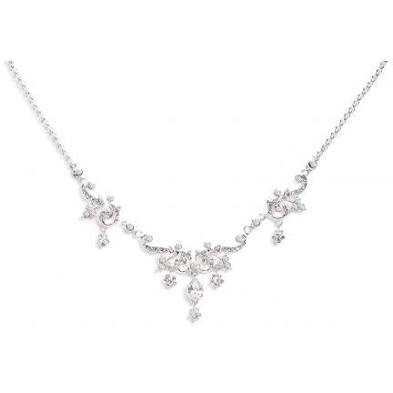Priscella Cubic Zircona Necklace and Earring Set 